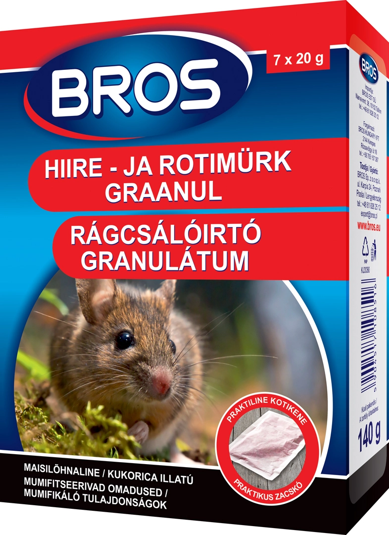 BROS RÁGCSÁLÓIRTÓ GRANULÁTUM