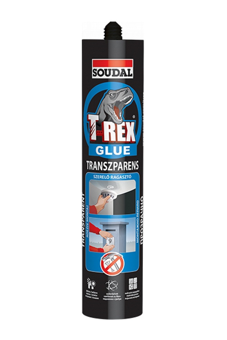 Soudal T-REX (kék) transzparens szerelőragasztó